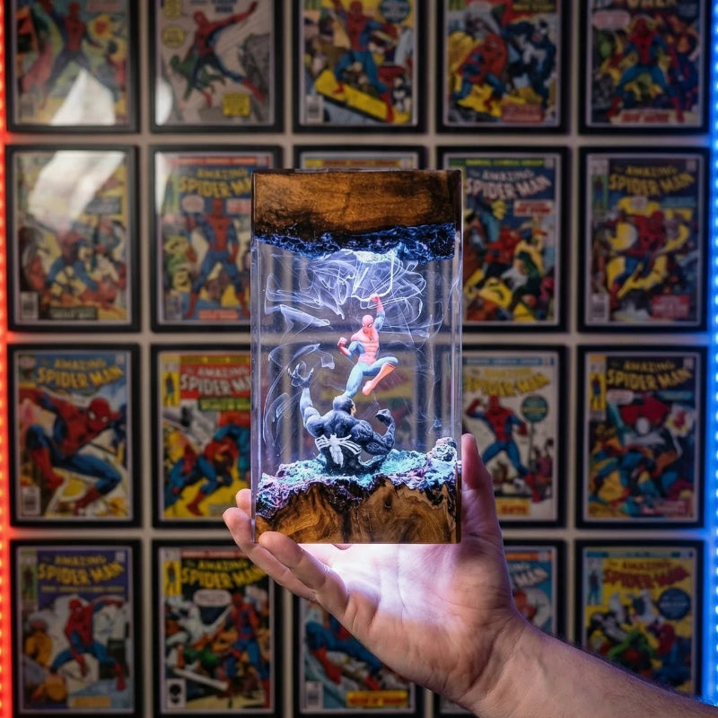 Handmade Spiderman Lamp