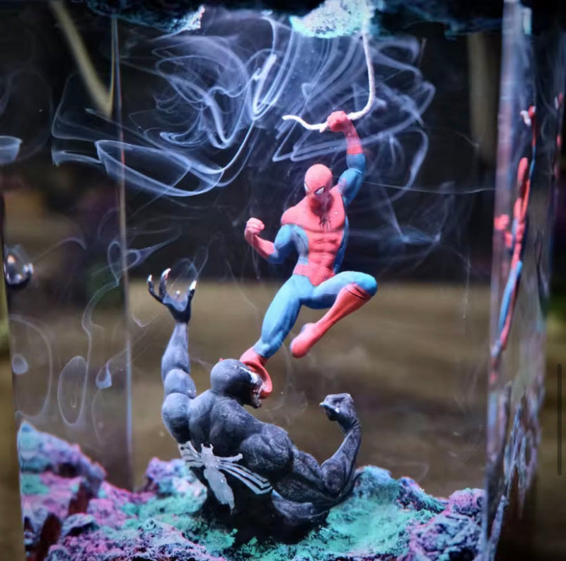 Handmade Spiderman Lamp
